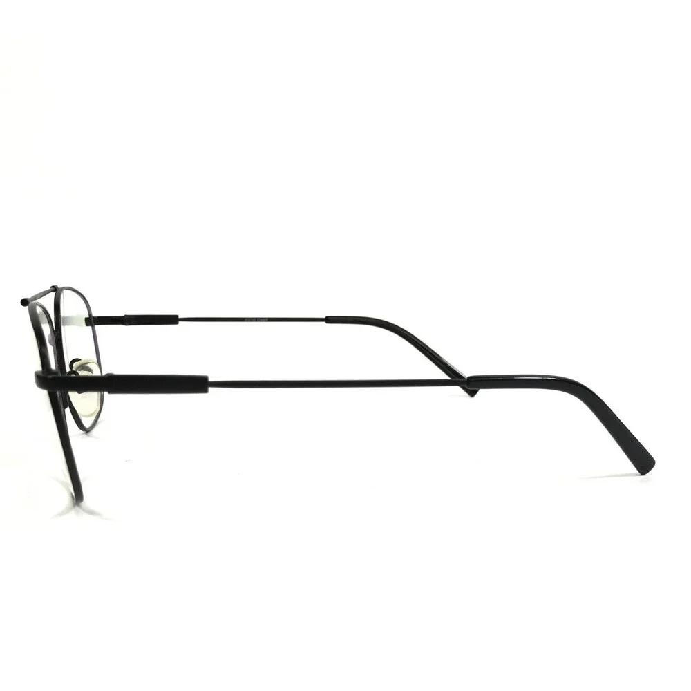 Flexure by Capri Eyeglasses Frames FX10 Black Aviator Wire Rim 55-17-145